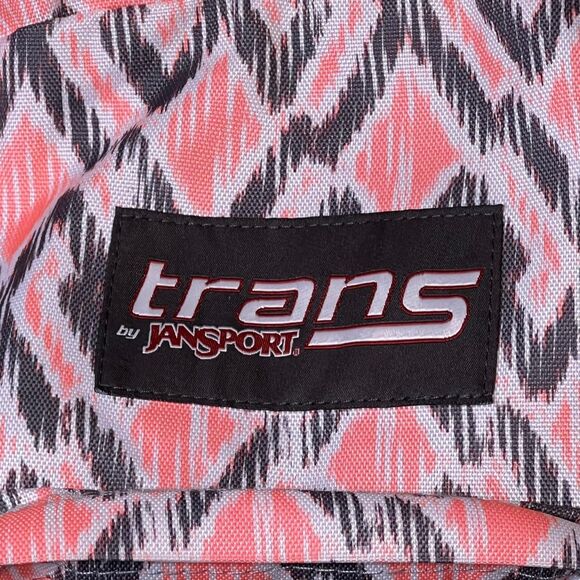 Trans By JanSport Backpack Pink Black Ikat Print School Laptop Pocket Bag - Picture 5 of 10